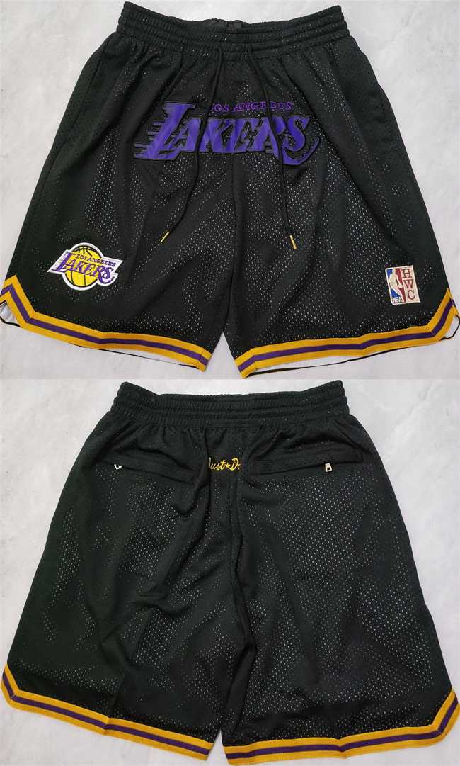 Mens Los Angeles Lakers Black Shorts